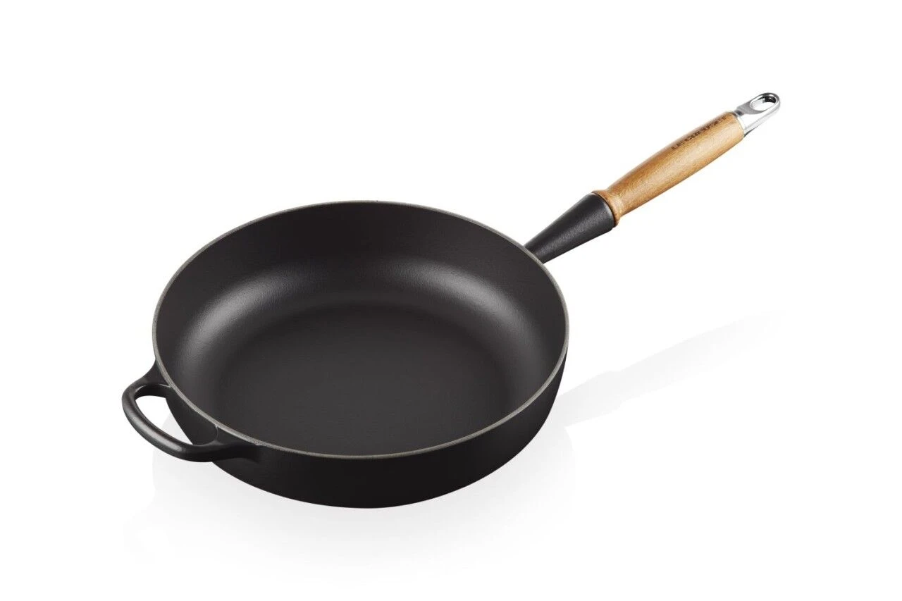 Le Creuset Signature Saute Pan Wooden Handle 3 Le Creuset Signature Saute Pan Wooden Handle