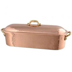 Mauviel Trout Kettle With Lid + Grid M'Tradition