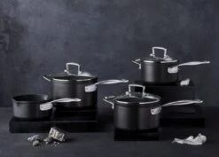 Le Creuset Toughened Nonstick Saucepan Set With Glass Lid -Meindlrab Store 51108160010302 51108180010302 51108200010302 LS00001 1280x1280