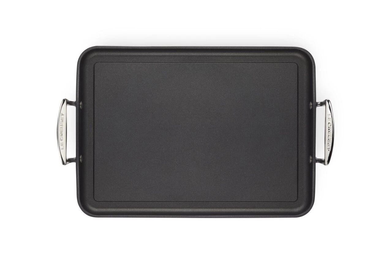 Le Creuset Toughened Nonstick Plain Rectangular Grill 3 Le Creuset Toughened Nonstick Plain Rectangular Grill