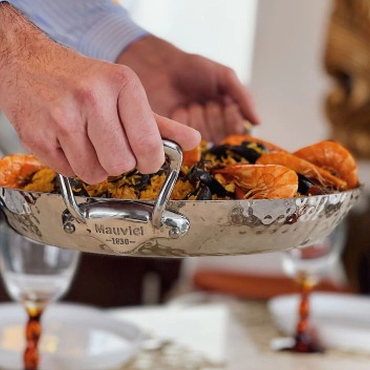 Mauviel Paella Pan M'Elite 3 Mauviel Paella Pan M'Elite