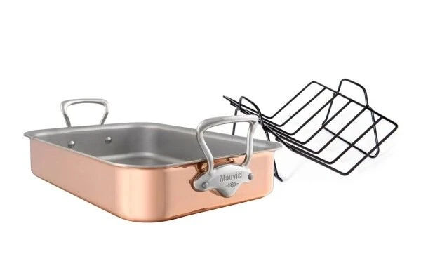 Mauviel Roasting Pan With Rack M'150 S 3 Mauviel Roasting Pan With Rack M'150 S