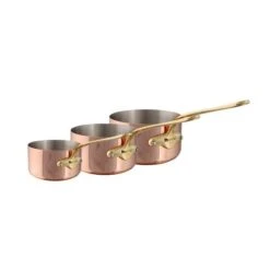 Mauviel Set Of 3 Saucepans M'150 B