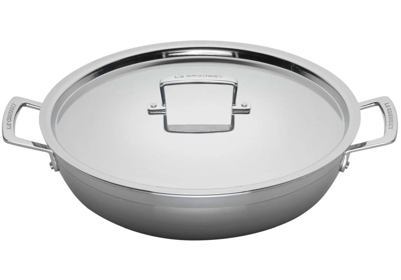 Le Creuset Classic Stainless Steel Rondeau Pan 3 Le Creuset Classic Stainless Steel Rondeau Pan